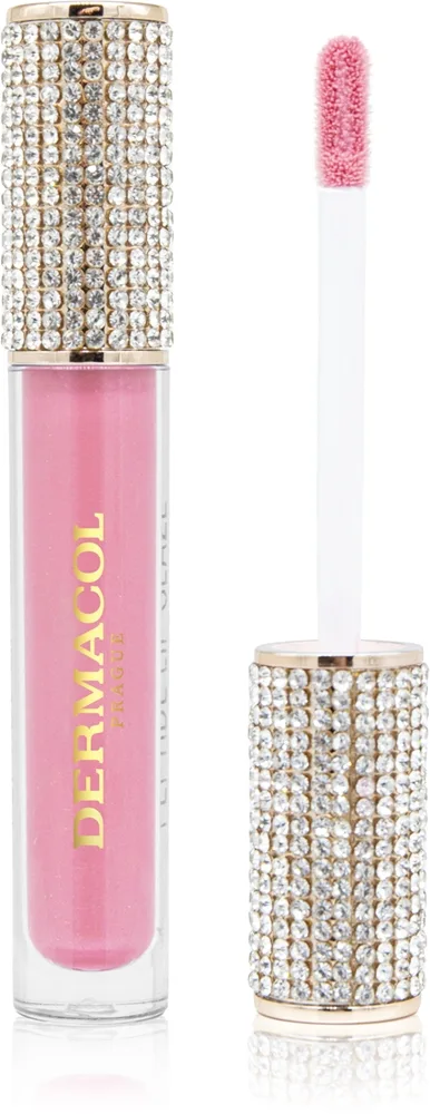 Dermacol Diamond Edition Peptide Lip Glaze hoitava huulikiilto sisältää peptidejä sävy 04 Rose Amber 2.5 ml
