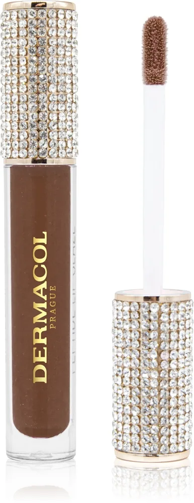 Dermacol Diamond Edition Peptide Lip Glaze hoitava huulikiilto sisältää peptidejä sävy 06 Midnight 2.5 ml