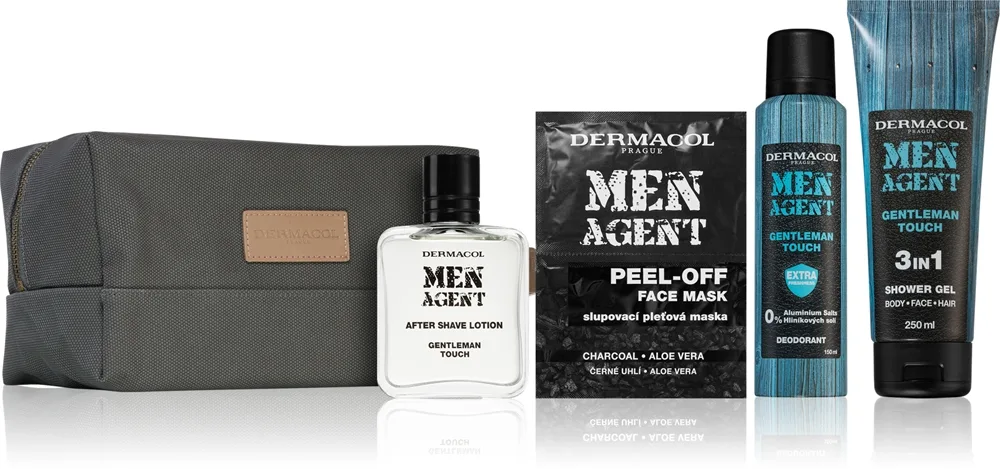 Dermacol Men Agent Gentleman Touch lahjasetti vartalolle ja kasvoille miehille