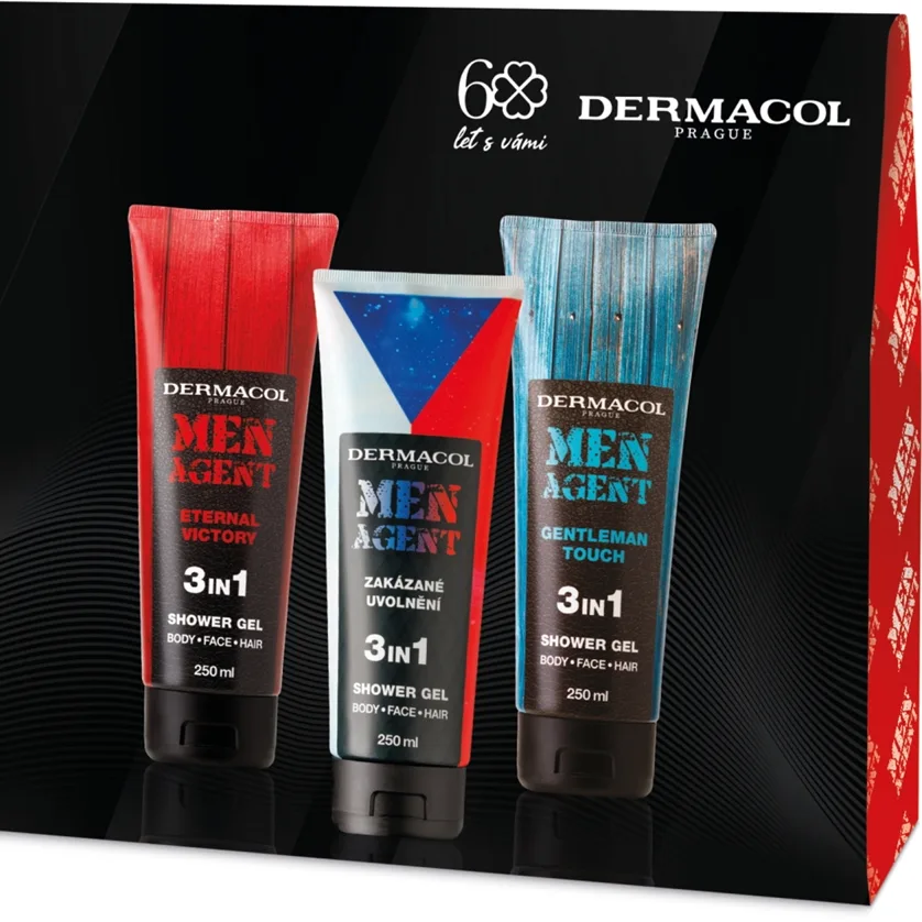 Dermacol Men Agent Mix lahjasetti suihkuun miehille