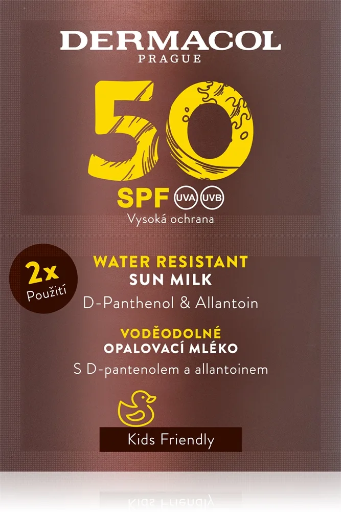 Dermacol Sun Water Resistant vedenkestävä aurinkosuojamaito SPF 50 2x15 ml