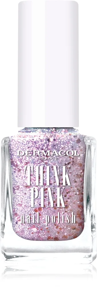 Dermacol Think Pink kynsilakka sisältää kimalteita sävy 01 12 ml