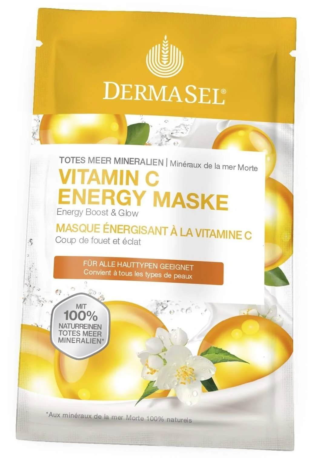 Dermasel Totes Meer Vitamin C Energy Maske 12 ml Gesichtsmaske - Vitamin C Gesichtsmaske