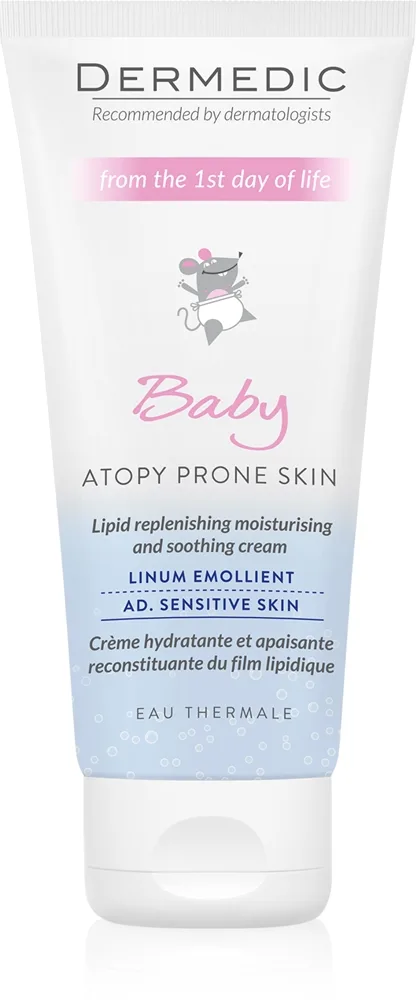 Dermedic Baby Återfuktande och lindrande kräm med återfyllning av lipider för barn från födseln 100 ml