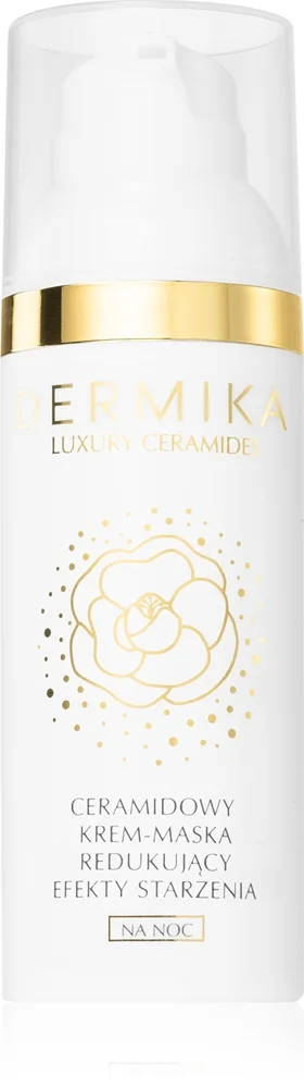 Dermika Luxury Ceramides uudistava voidemainen yönaamio sisältää keramideja 50 ml