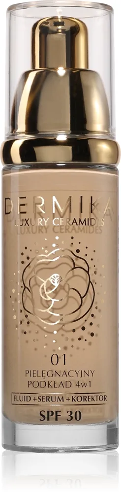 Dermika Luxury Ceramides SPF 30 vårdande makeup med ceramider Skugga 01 30 ml