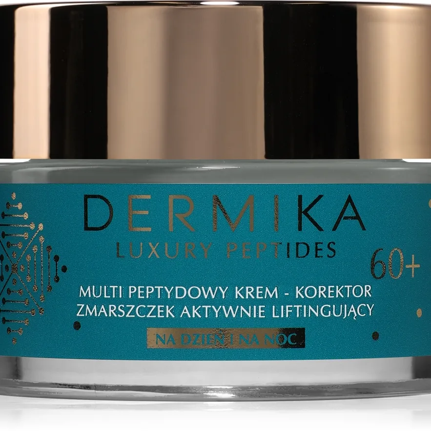 Dermika Luxury Peptides 60+ kräm mot rynkor med lyftande egenskaper med peptider 50 ml