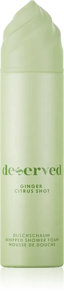 DESERVED Whipped Shower Foam Ginger Citrus Shot Duschskum för kropp 250 ml