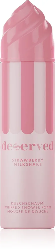 DESERVED Whipped Shower Foam Strawberry Milkshake Duschskum för kropp 250 ml