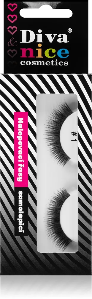 Diva & Nice Cosmetics Accessories Lashes Kunstige øjenvipper lavet af naturligt hår No. 1 1 stk.