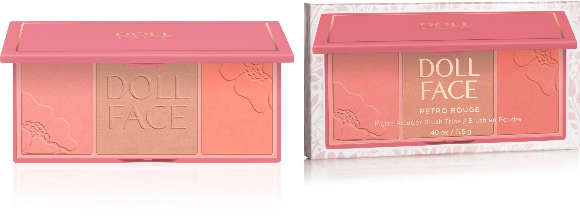 Doll Face Retro Rouge Matte Powder Blush Trios Marilyn