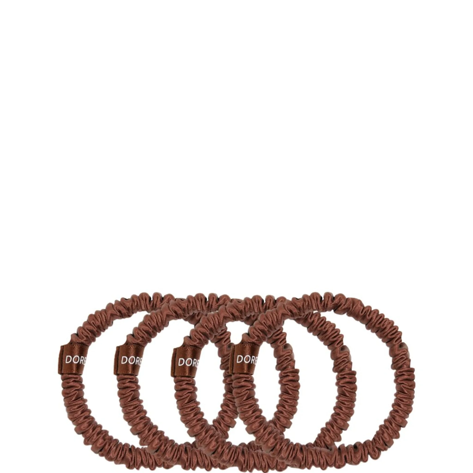 Dore & Rose Scrunchie 1 cm Brown Hårsnodd