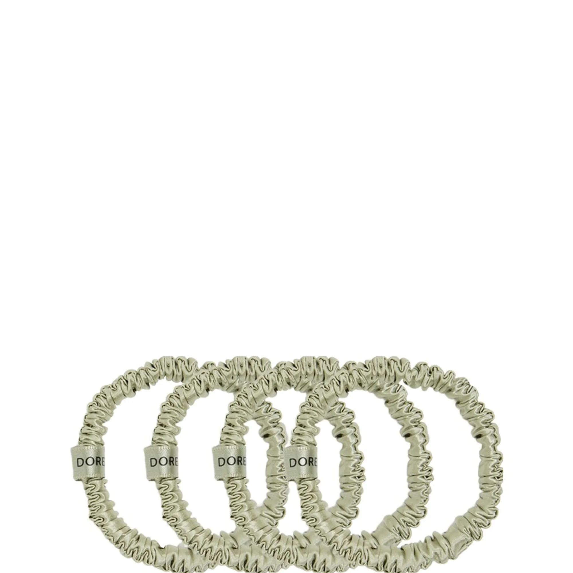 Dore & Rose Scrunchie 1 cm Olive Hårsnodd