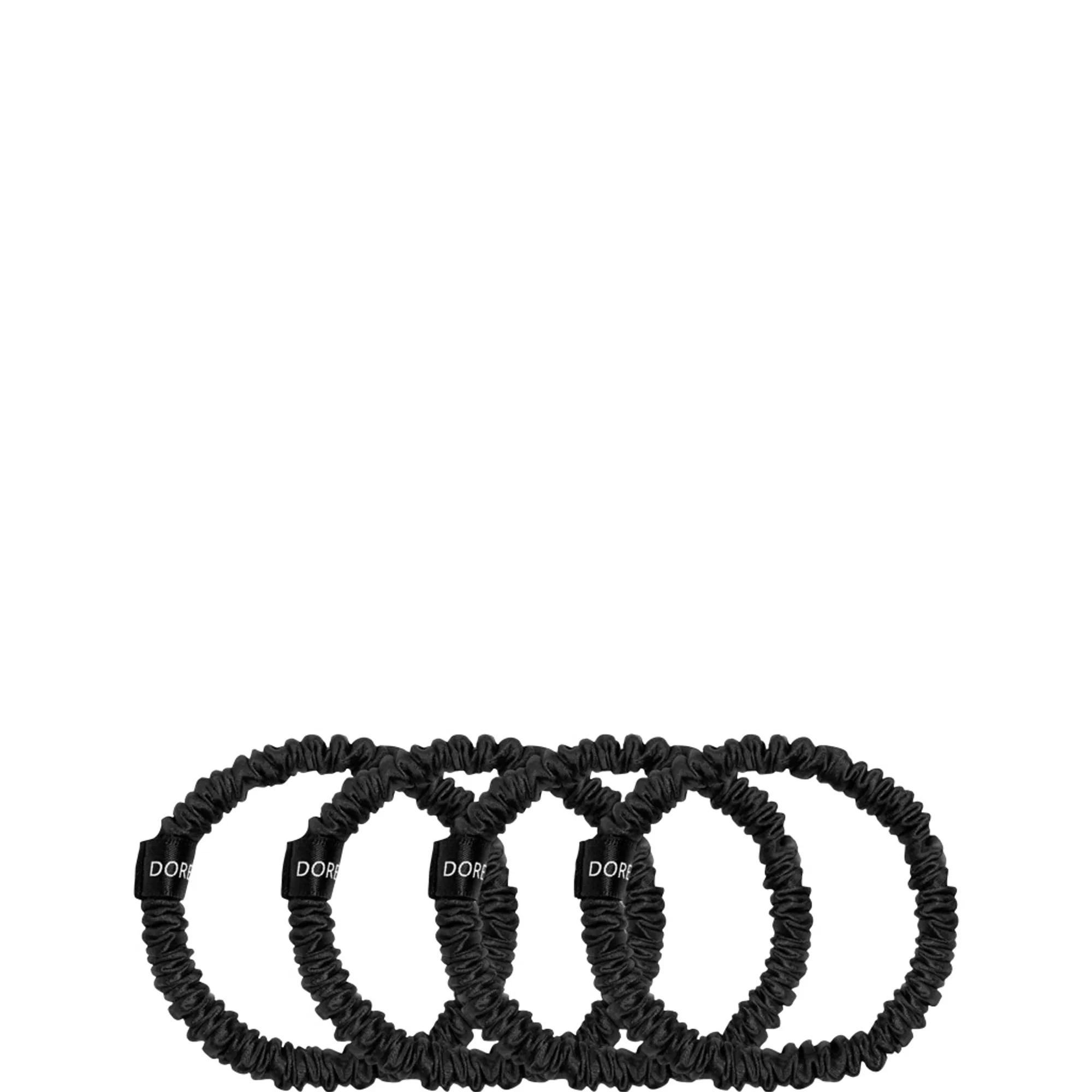 Dore & Rose Scrunchie 1 cm Set Black Hårsnodd