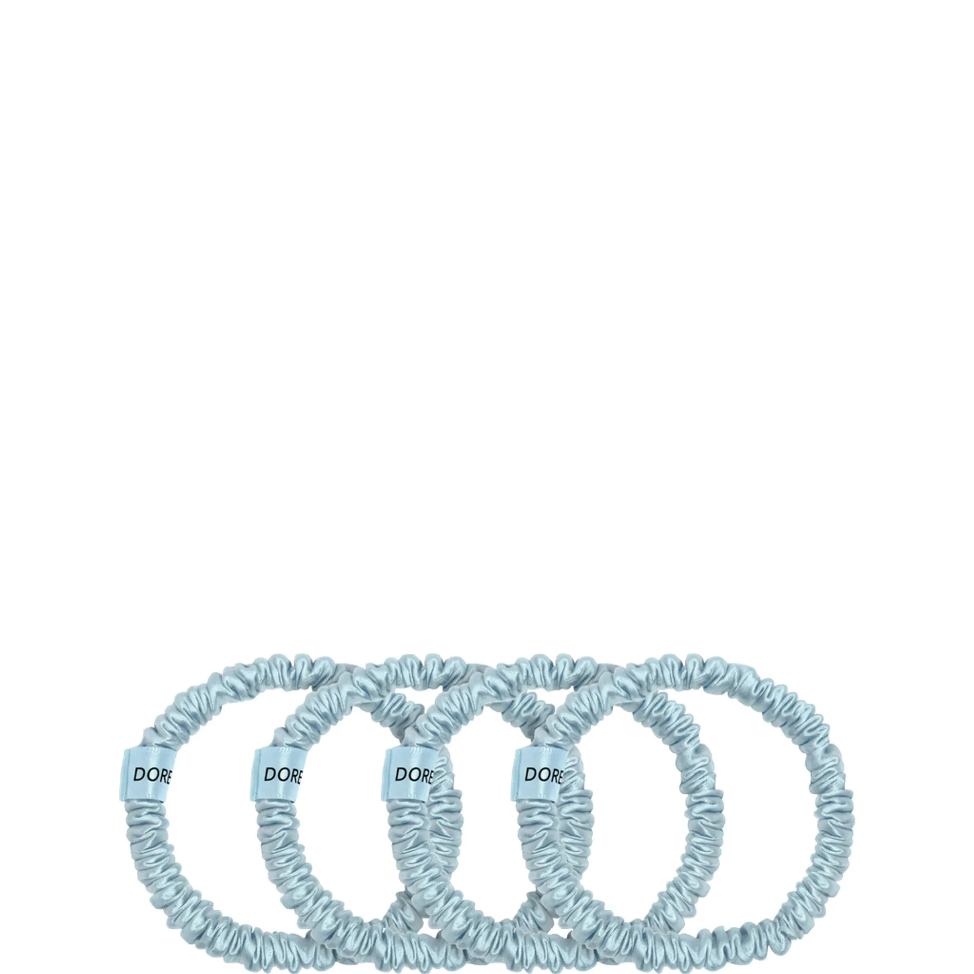 Dore & Rose Scrunchie 1 cm Set Light Blue Hårsnodd
