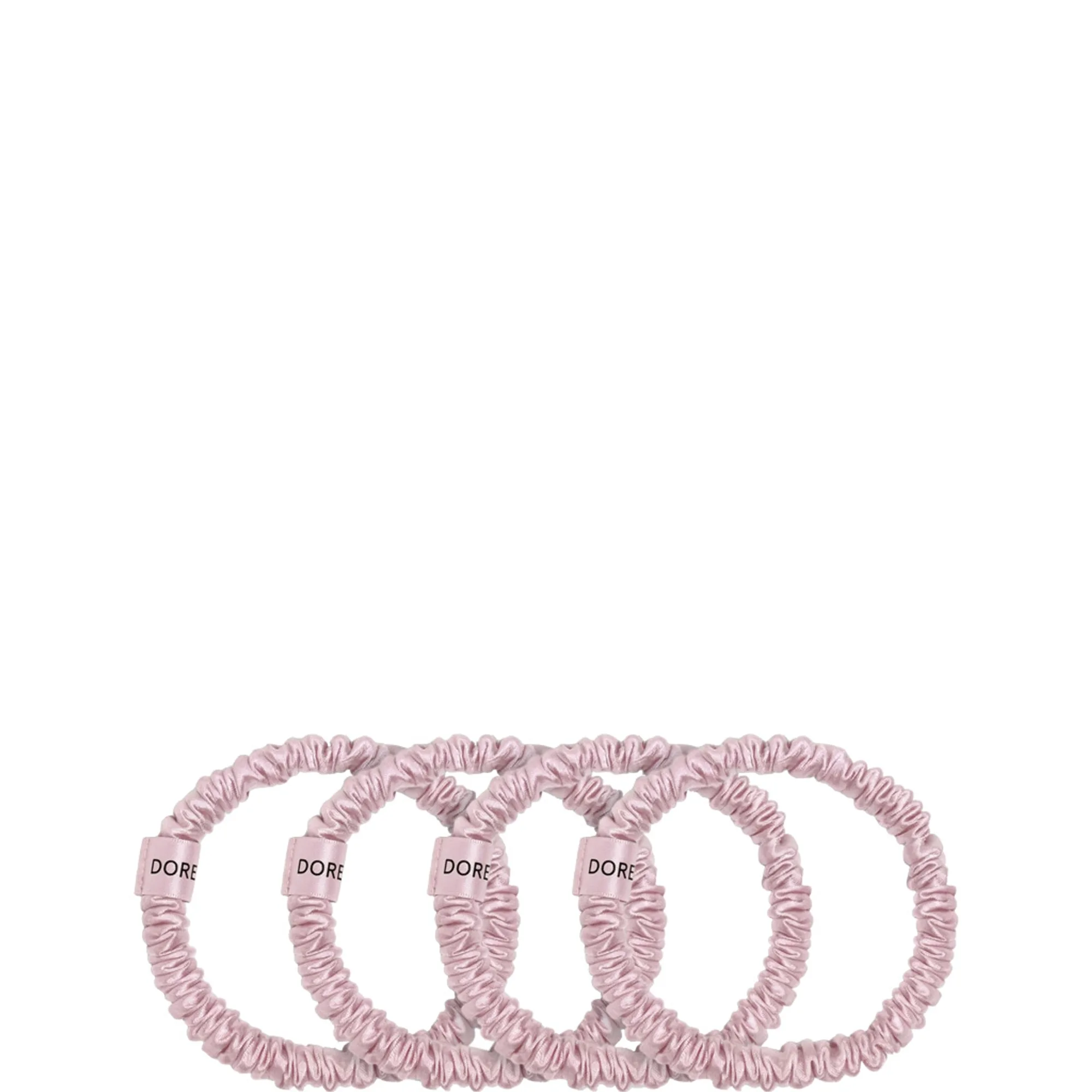 Dore & Rose Scrunchie 1 cm Set Pink Hårsnodd