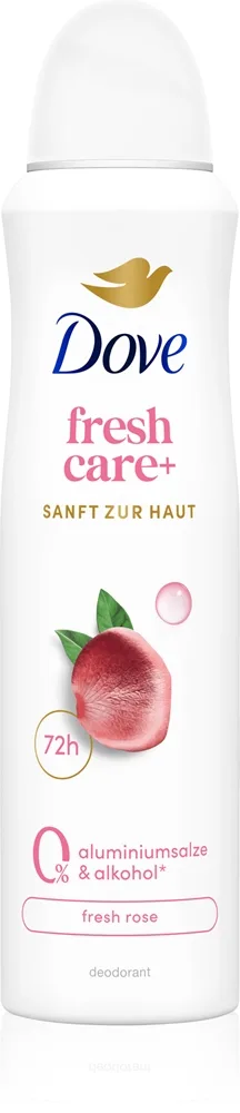Dove 0% ALU Fresh Rose Antiperspirant Spray uden aluminium 150 ml