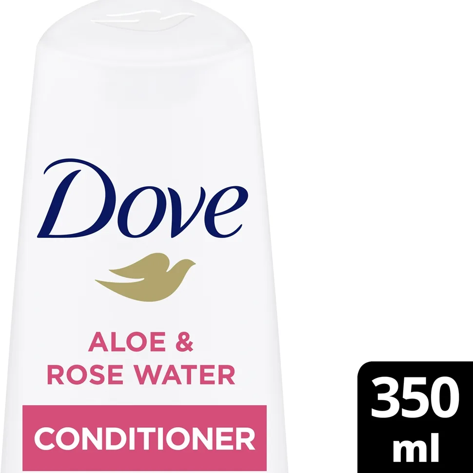 Dove Aloe & Rose Water hoitoaine kosteuttava ja kiiltoa antava 350 ml