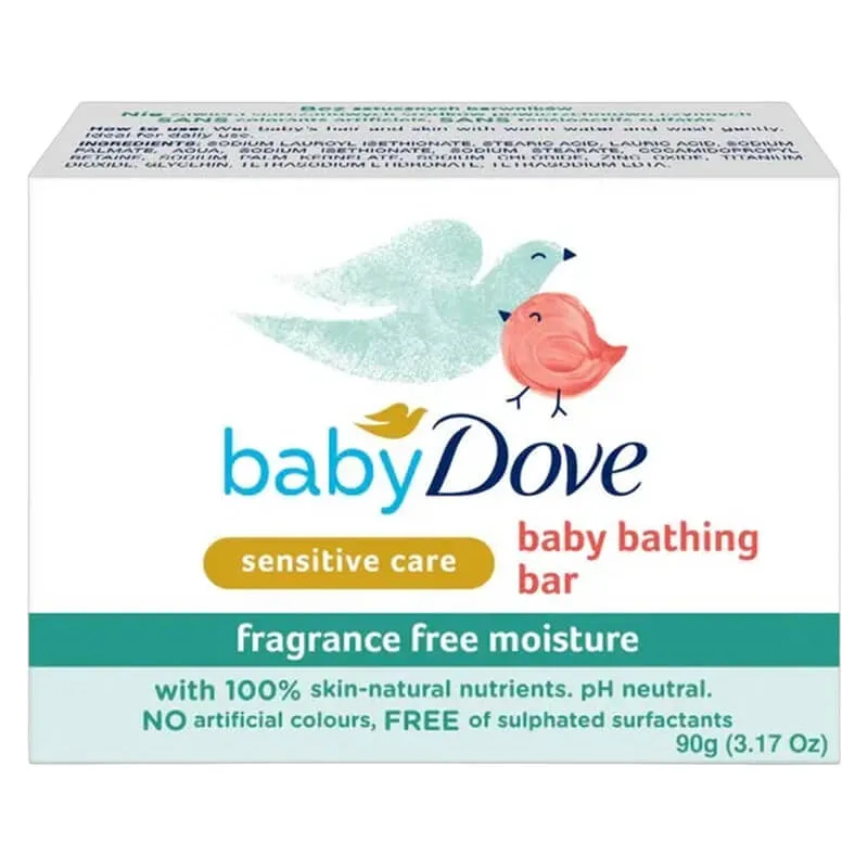 Dove Baby Bath Bar Fragrance Free Moisture 90 g