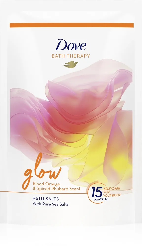 Dove Bath Therapy Glow Badsalt Blood Orange & Spiced Rhubarb 400 g