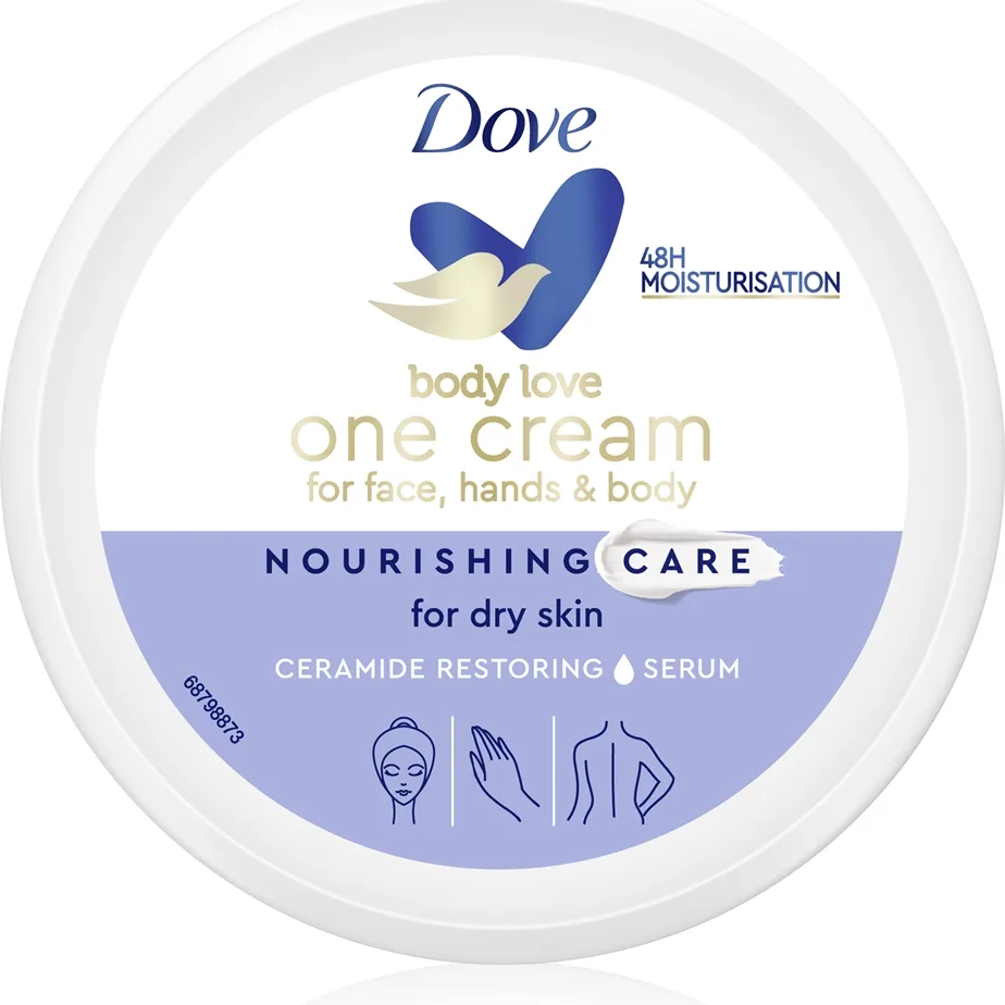 Dove Body Love Rich Nourishing Cream Närande kräm för ansikte, händer och kropp 250 ml