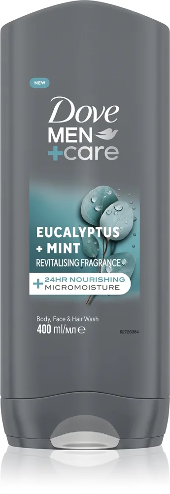 Dove Men+Care Advanced suihkugeeli kasvoille, vartalolle ja hiuksille miehille Eucalyptus & Mint 400 ml