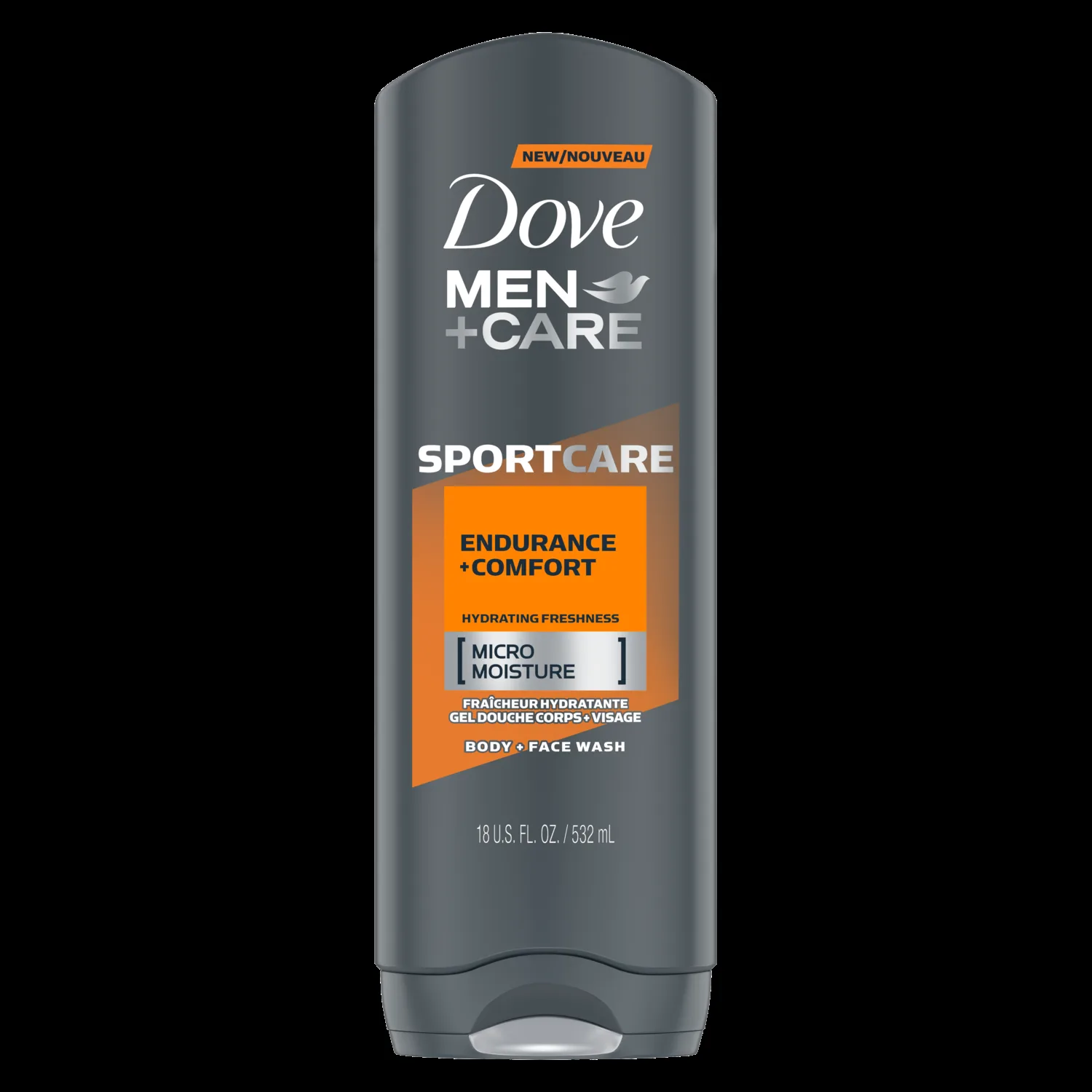 Dove Men + Care Sport Endurance 3-in-1 Shower, Hair & Face - 250 ml