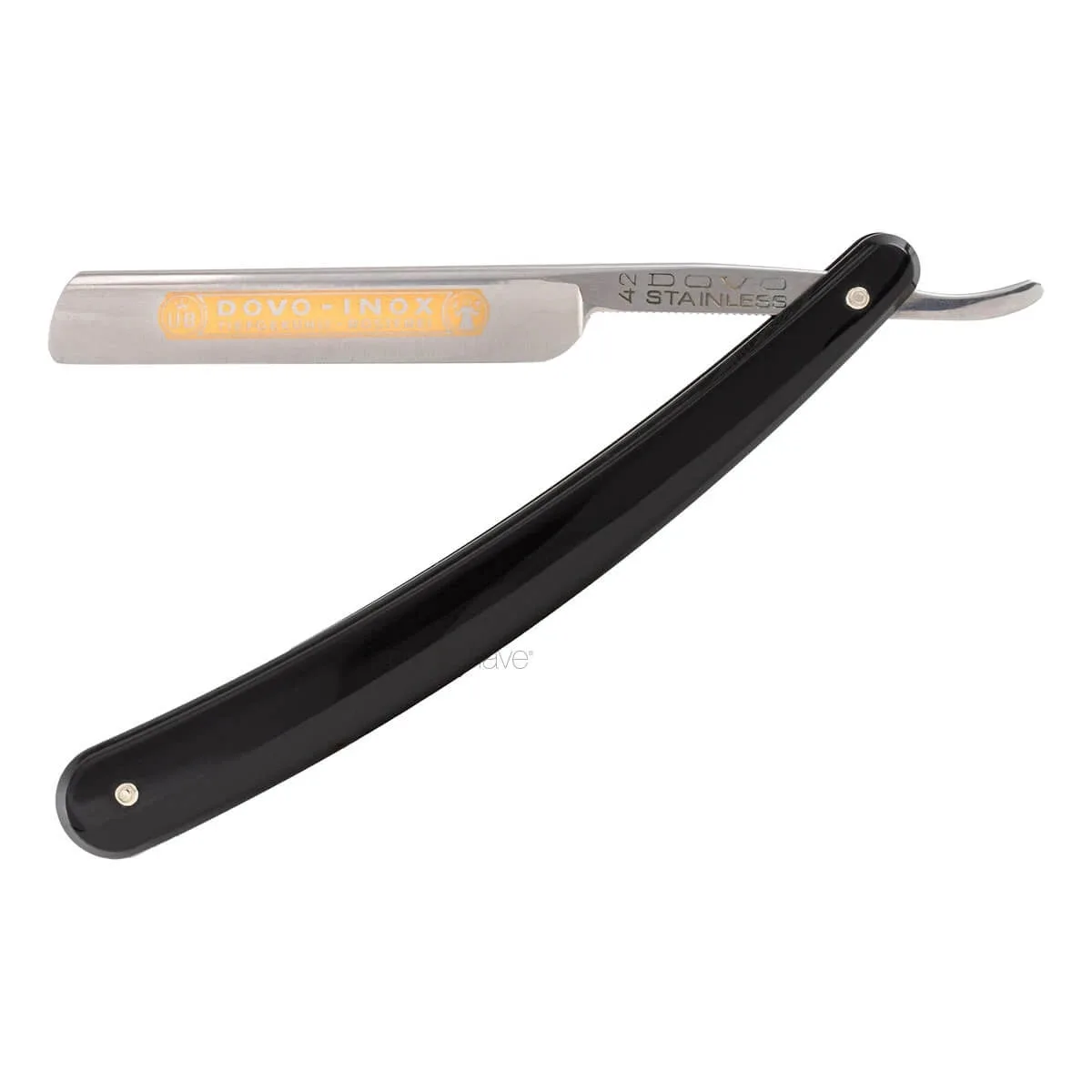 Dovo Solingen Straight Razor 3/8, French nose, INOX, Sort