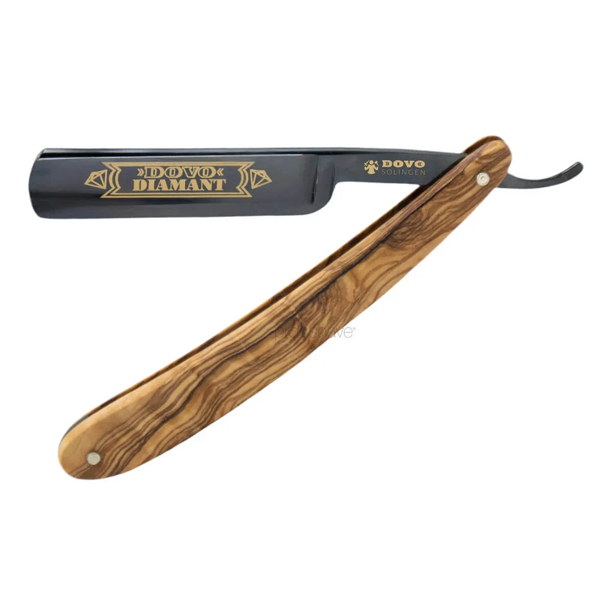 Dovo Solingen Straight Razor 5/8, Round nose, Diamant, Oliventræ