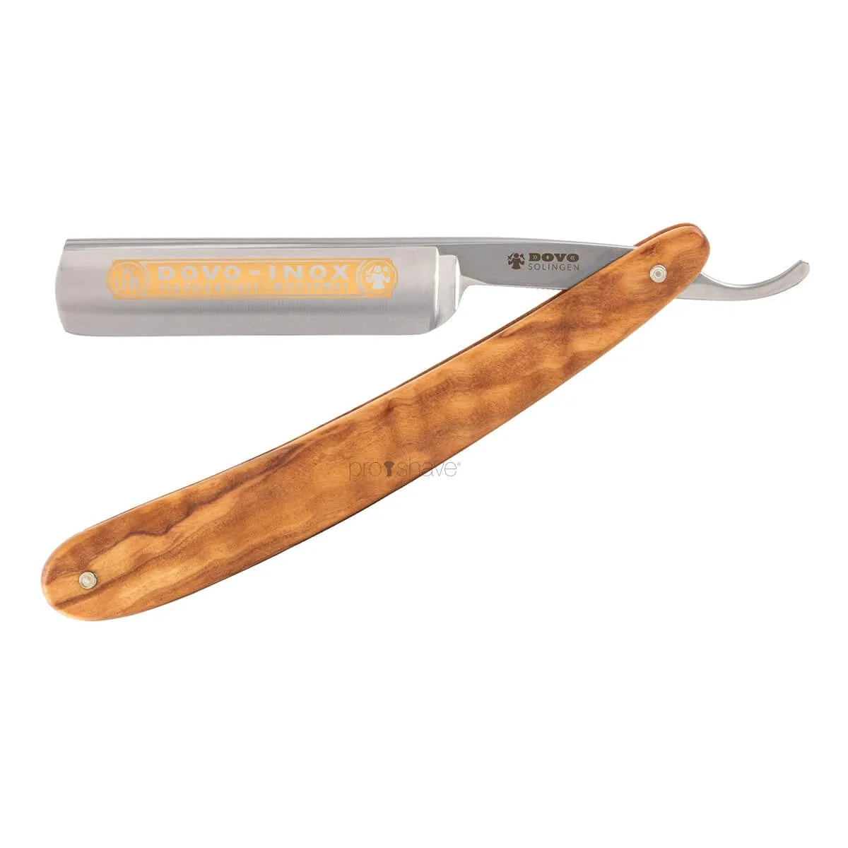 Dovo Solingen Straight Razor 5/8, Round nose, INOX, Oliventræ