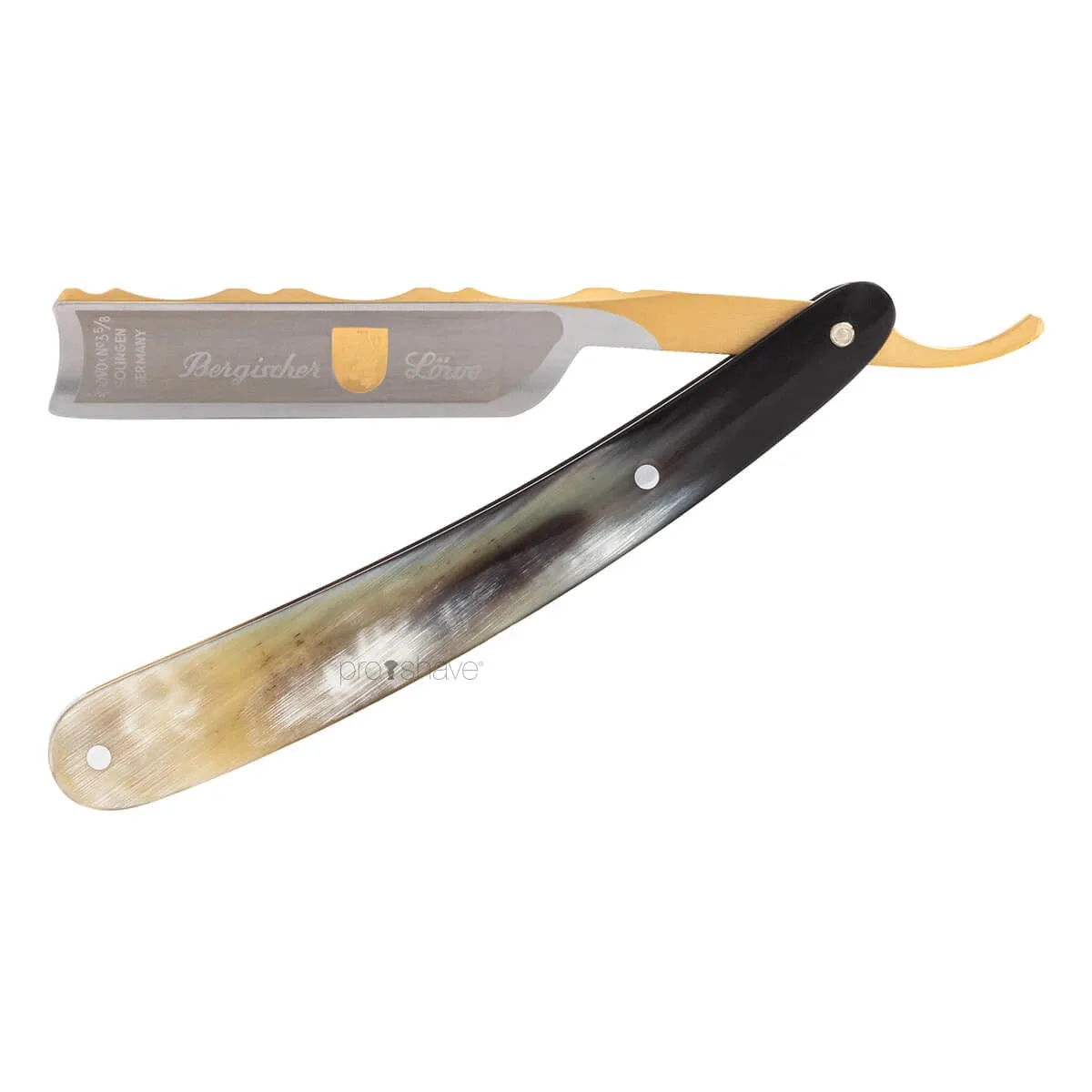 Dovo Solingen Straight Razor 5/8, Spanish point, Bergischer Löwe, Bøffelhorn