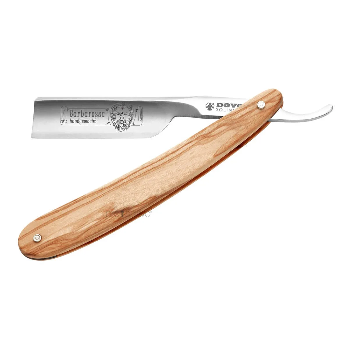 Dovo Solingen Straight Razor 5/8, Square point, Barbarossa, Kort, Oliventræ