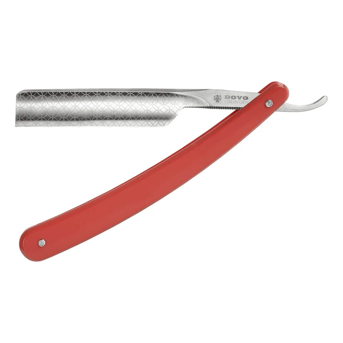 Dovo Solingen Straight Razor 5/8, Square point, Runde, Rød Akryl