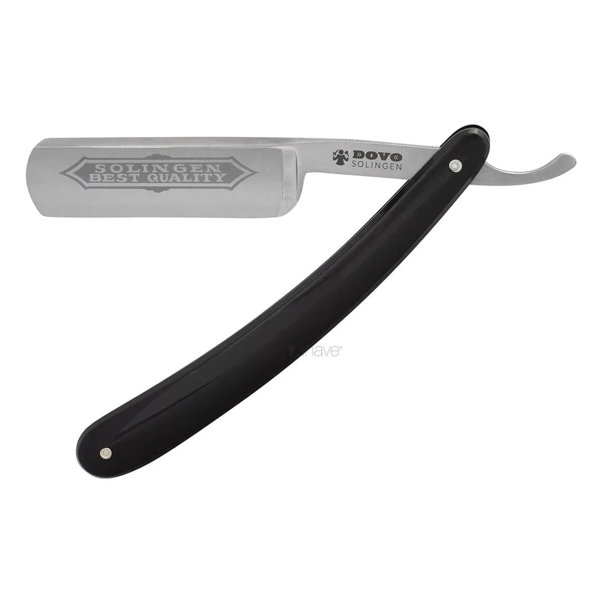 Dovo Solingen Straight Razor 6/8, Round nose, Best Quality, Sort