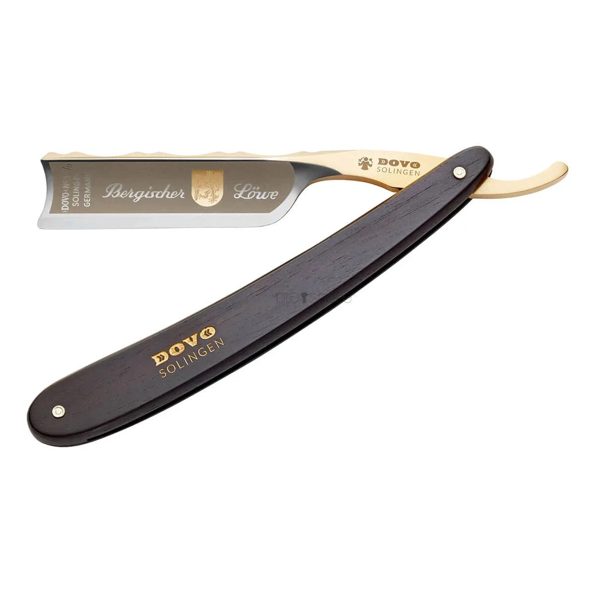 Dovo Solingen Straight Razor 6/8, Spanish point, Bergischer Löwe, Ibenholt