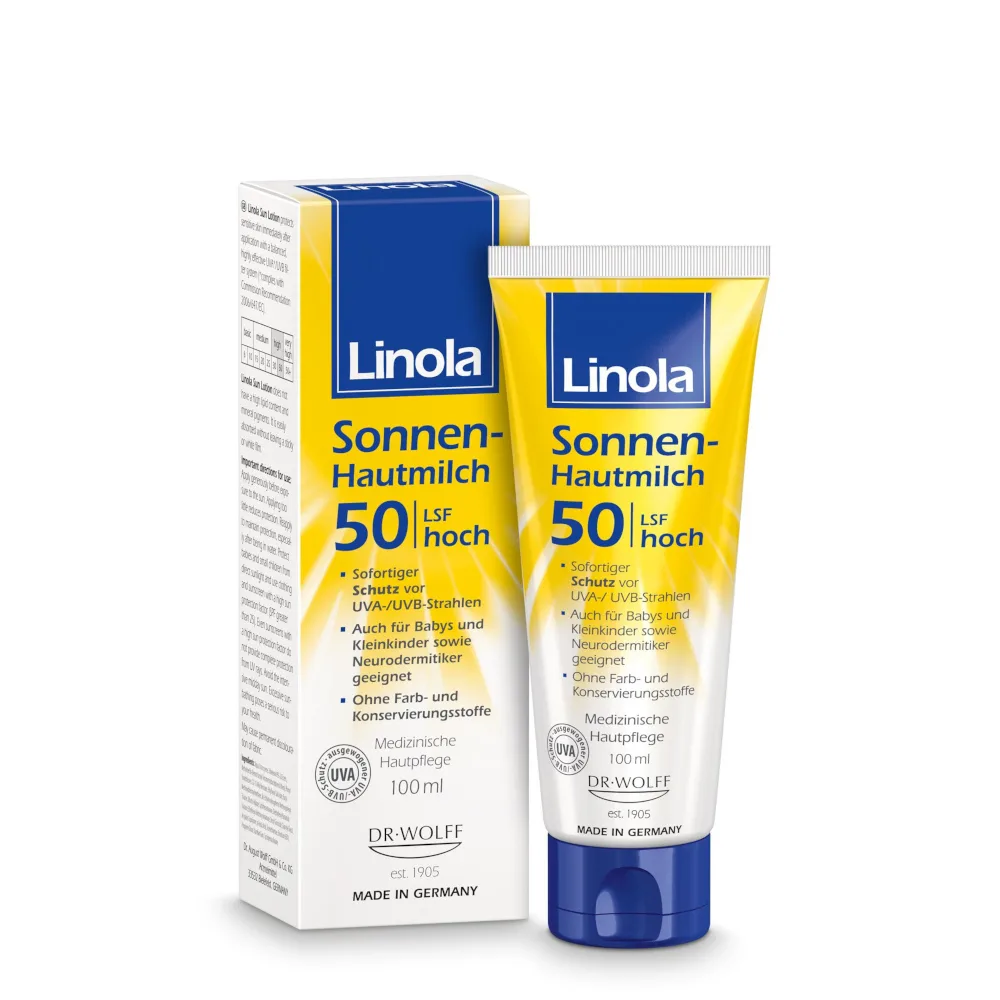 Linola Sonnen-Hautmilch - Sonnencreme LSF 50 100 ml Lotion