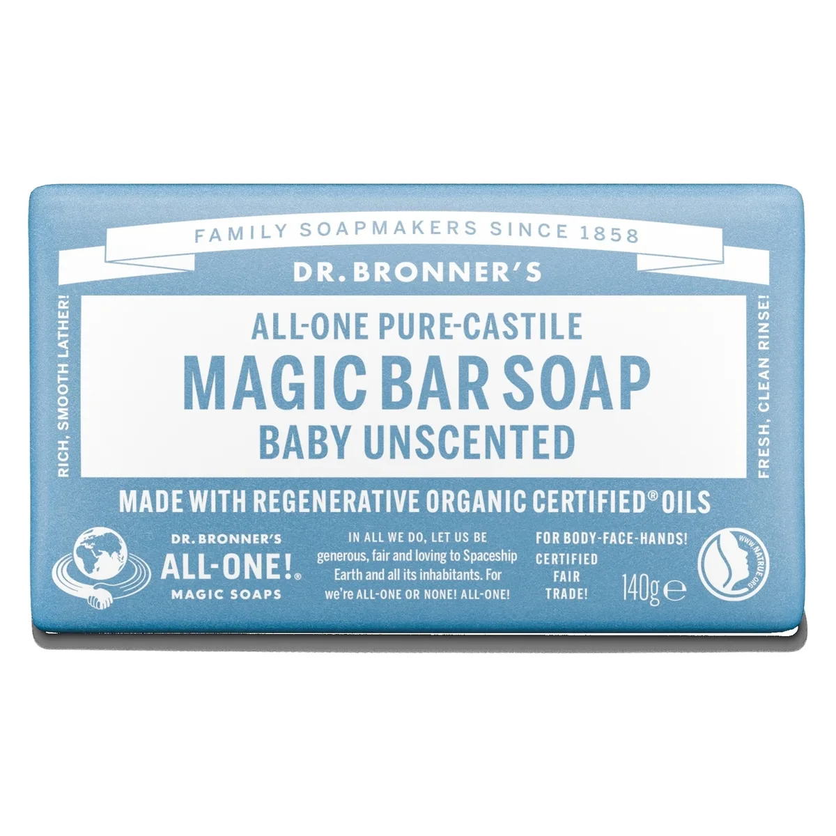 Dr.Bronner's Bar Soap Baby-Mild (unscented) 140 g