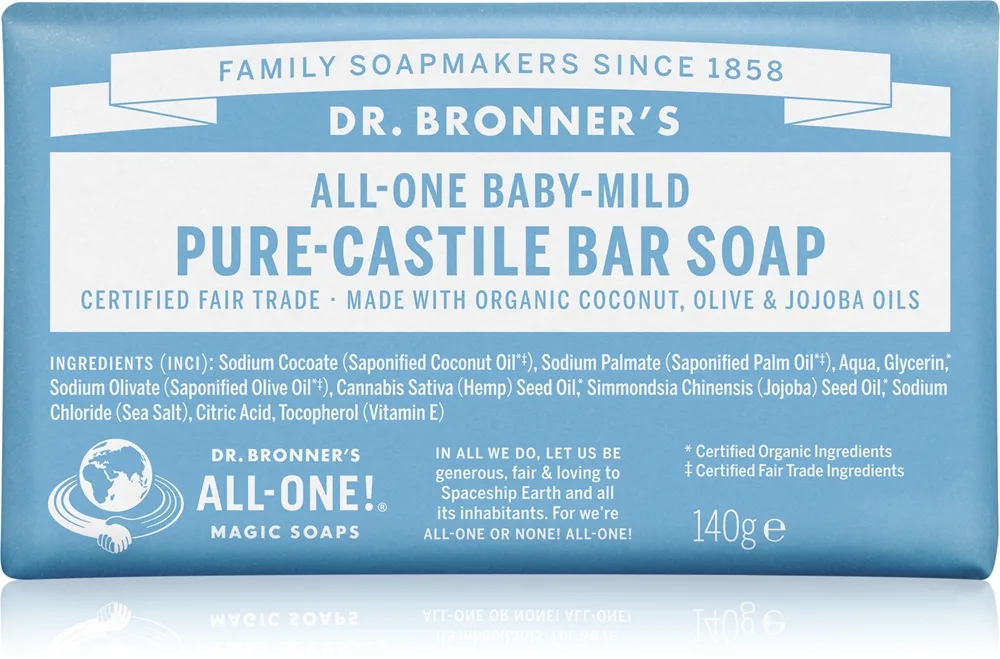 Dr. Bronner’s Baby-Mild palasaippua hajusteeton 140 g