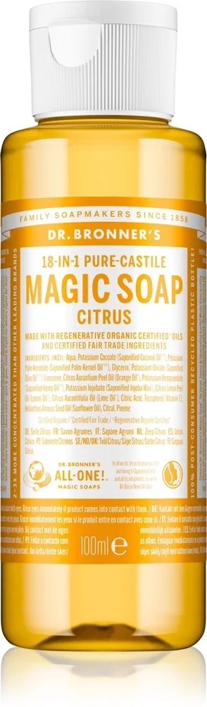 Dr. Bronner’s Citrus Flytande universaltvål 100 ml
