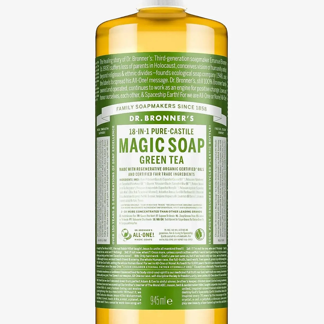 Dr. Bronner's All-One Magic Soap Green Tea 945 ml
