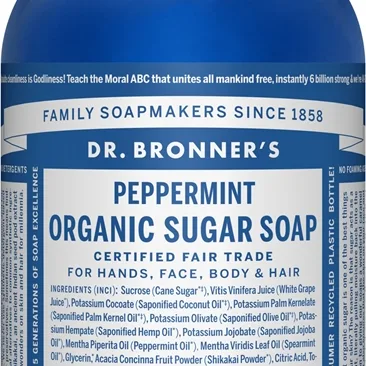 Dr. Bronner’s Peppermint Flytande tvål för kropp och hår 355 ml