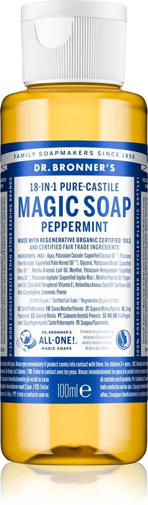 Dr. Bronner’s Peppermint Flytande universaltvål 100 ml