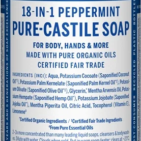 Dr. Bronner’s Peppermint Flytande universaltvål 475 ml