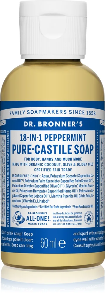 Dr. Bronner’s Peppermint Flytande universaltvål 945 ml