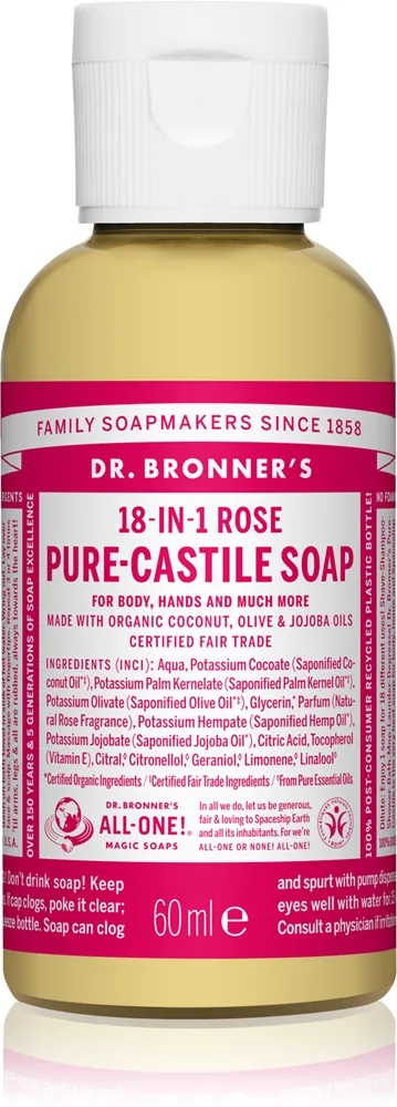 Dr. Bronner's Magic Soap Rose - 60 ml.
