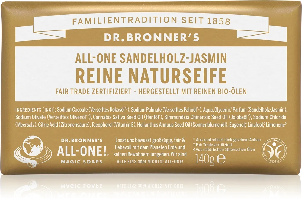 Dr. Bronner’s Sandalwood & Jasmine palasaippua 140 g