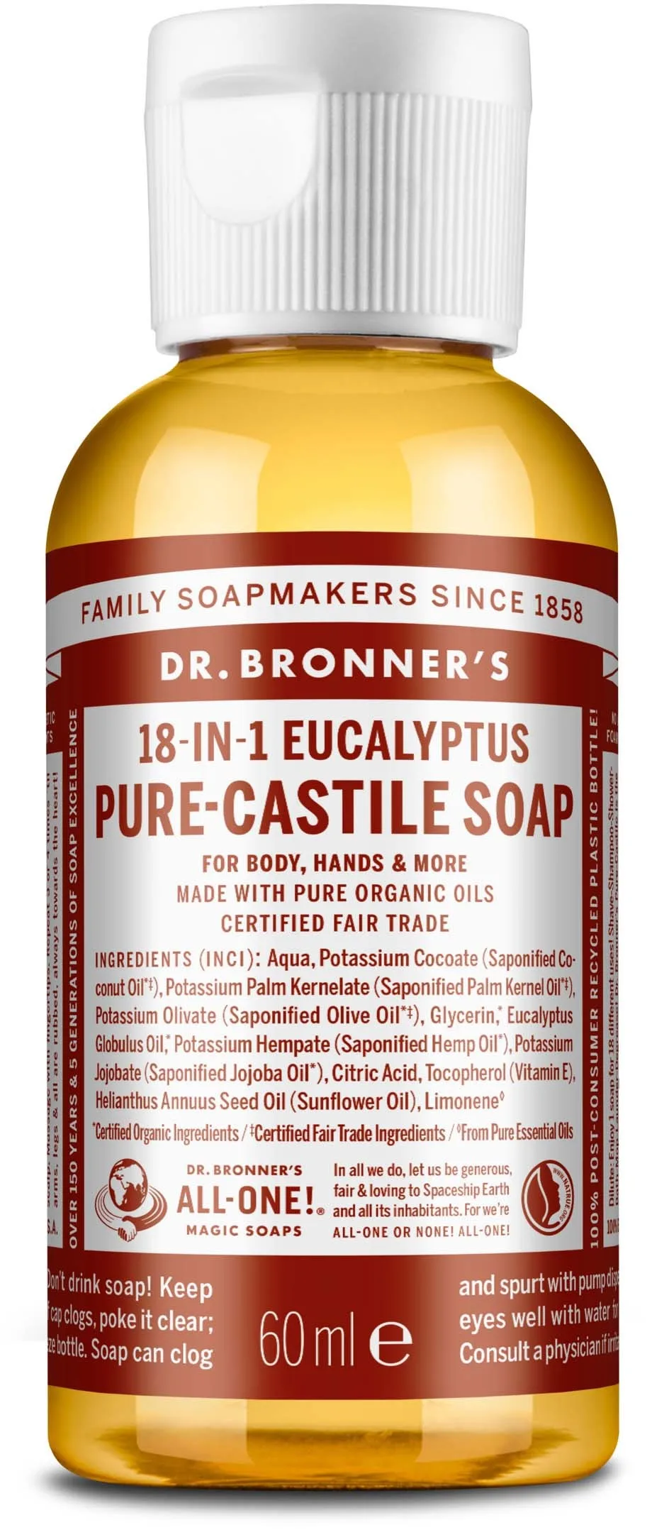 Dr. Bronner's Magic Soap Eucalyptus - 60 ml.