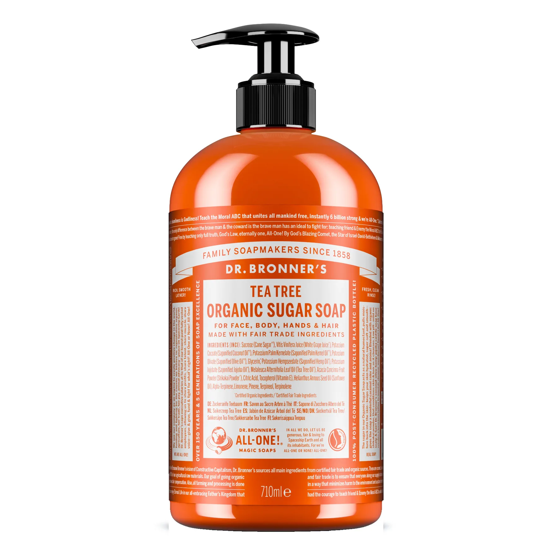 Dr. Bronner's Organic Pump Soap Tea Tree 710 ml