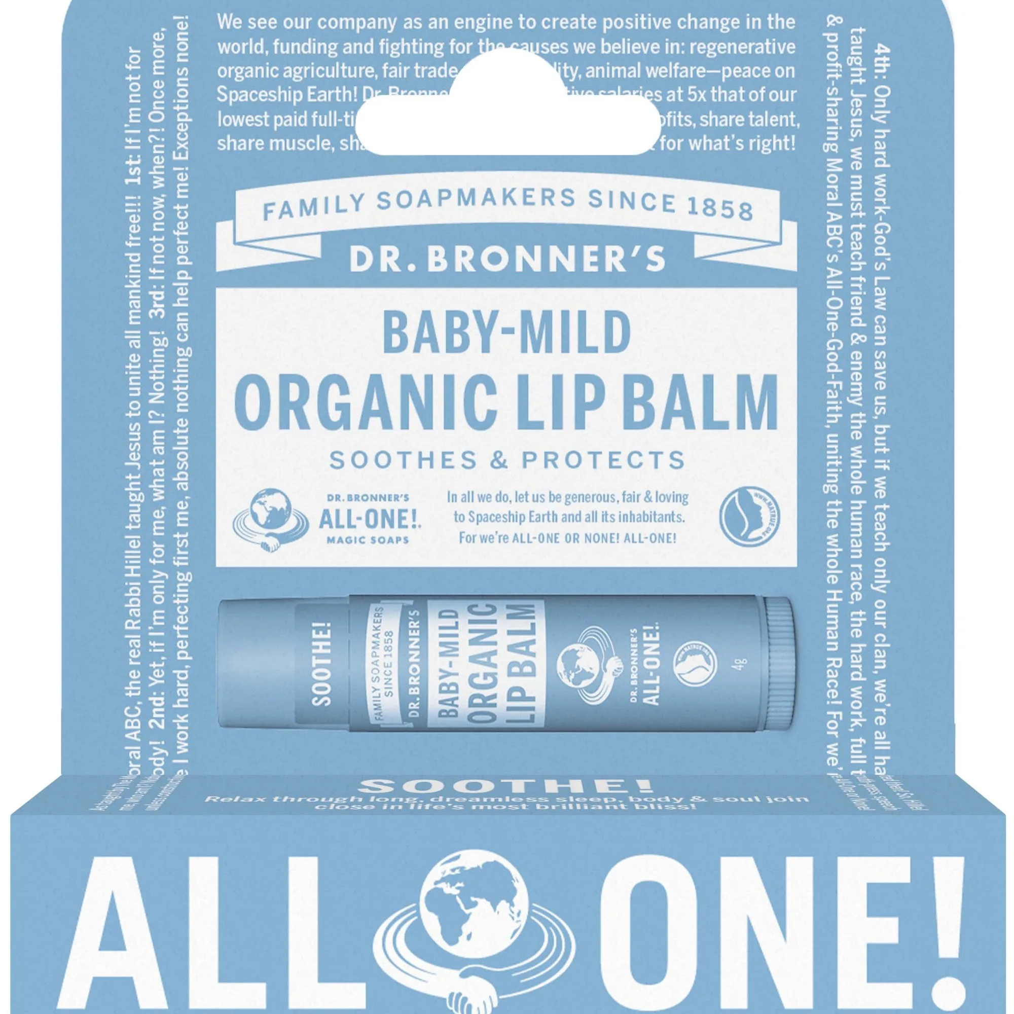 Dr. Bronner's Baby-Mild Organic Lip Balm Hang Pack 4 g