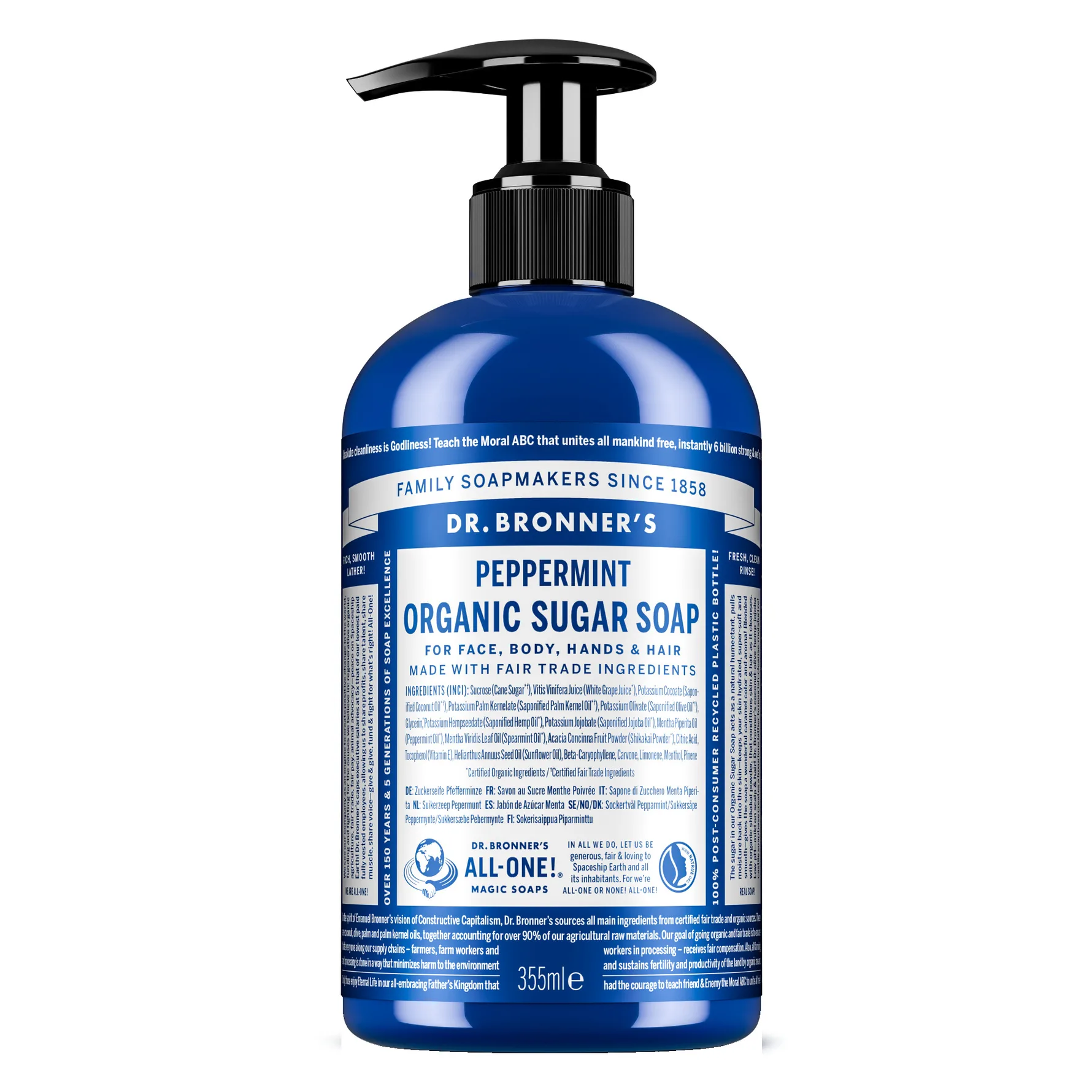 Dr. Bronner's Organic Pump Soap Peppermint 355 ml